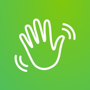 Symbolbild Winkende Hand