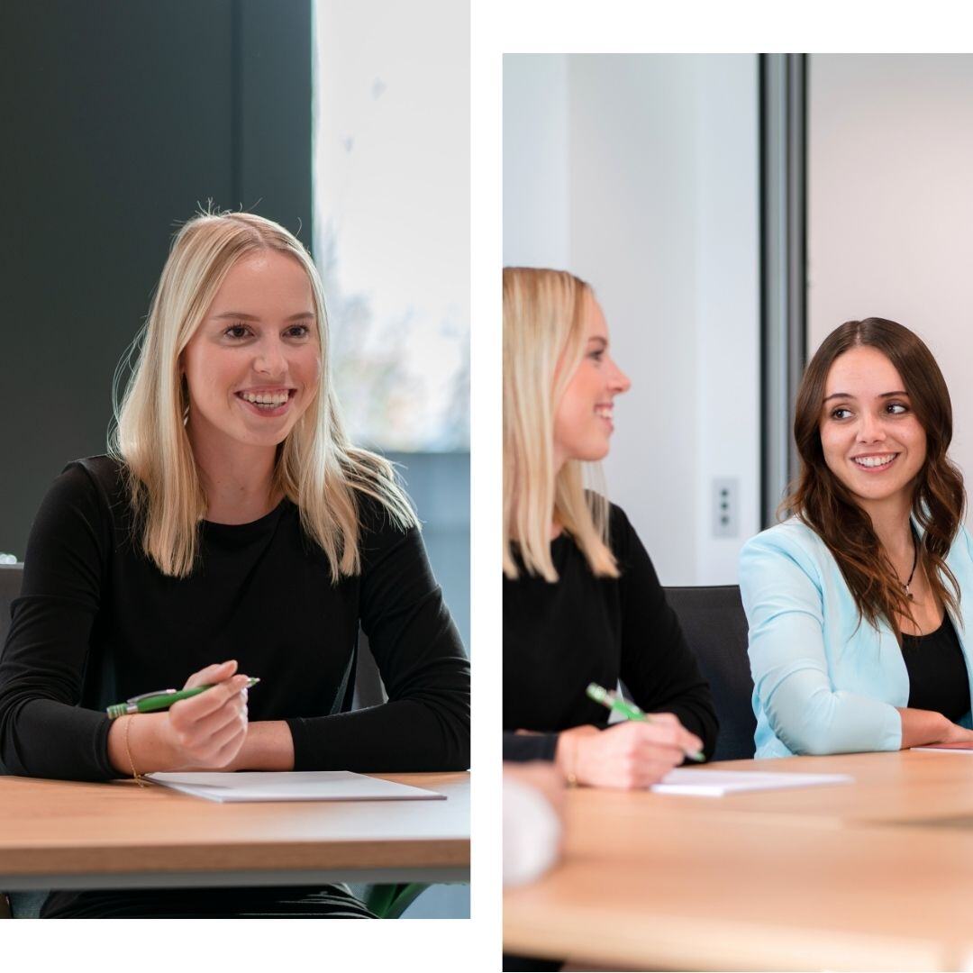 Trainees beim Tutorium am Standort.